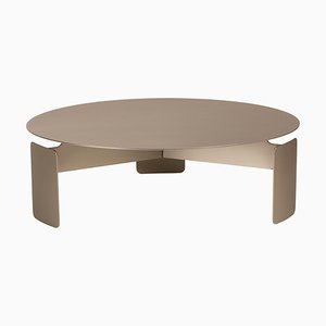 Table Basse Shirudo en Plaqué Nickel Mat par Mingardo