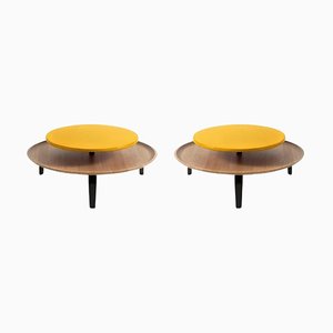 Secreto 85 Coffee Tables in Yellow Mitzouko by Colé Italia, Set of 2