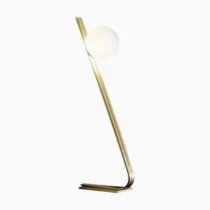 Italian Daphne Brass Floor Lamp by Esperia