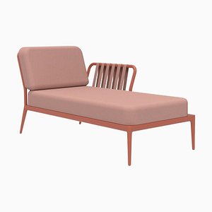Ribbons Salmon Left Chaise Lounge by Mowee
