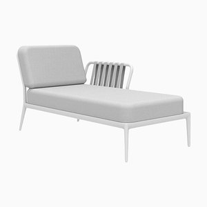 Ribbons White Left Chaise Lounge by Mowee