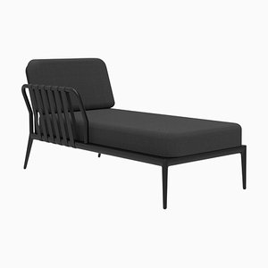 Ribbons Black Right Chaise Lounge by Mowee