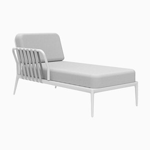 Ribbons White Right Chaise Lounge by Mowee