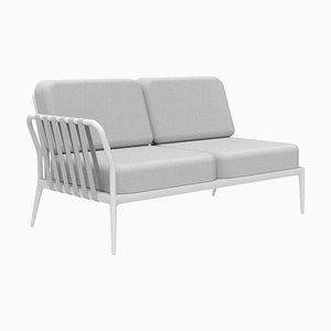 Weißes modulares Doppelsofa von Mowee