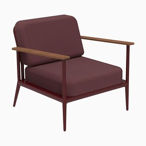 Nature Burgundy Lounge Chair by Mowee