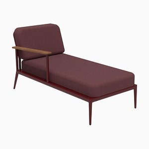 Nature Burgundy Right Chaise Lounge by Mowee