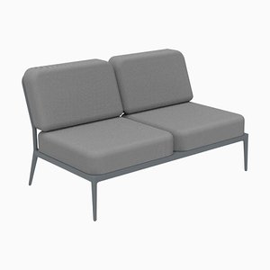 Canapé Modulable Double Central Nature Gris par Mowee