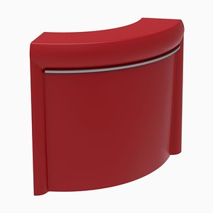 Curved Burgundy Lacquered Classe Bar by Mowee