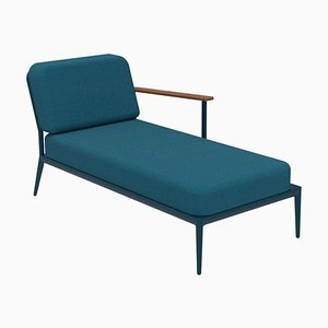 Chaise longue sinistra Nature blu di Mowee