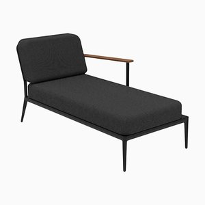 Chaise Longue Nature Noire par Mowee