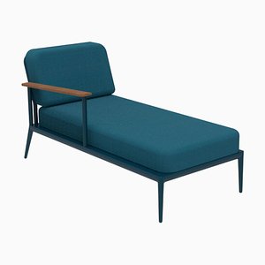 Chaise longue destra Nature blu di Mowee