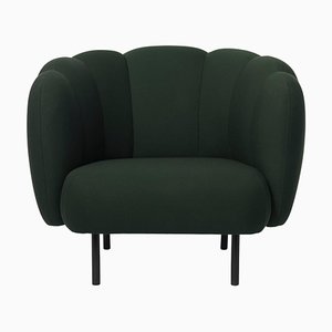 Cape Lounge Chair with Stitches Forest Green by Warm Nordic
