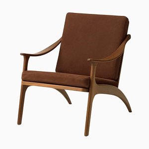 Lean Back Sessel aus Nabuk Teak von Warm Nordic