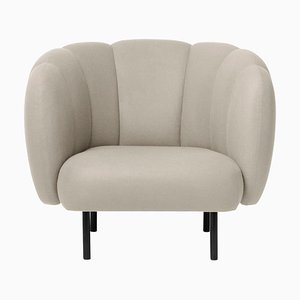 Cape Lounge Chair with Stitches Pearl Grey by Warm Nordic