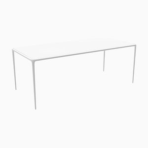 Table Xaloc avec Plateau en Verre Blanc 200 par Mowee