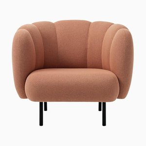 Cape Lounge Chair with Stitches Fresh Peach by Warm Nordic