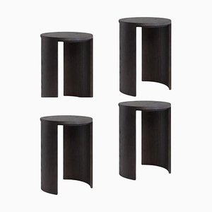 Airisto Side Tables in Stained Black by Made by Choice, Set of 4