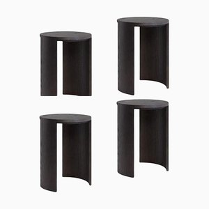 Tables d'Appoint Airisto Stained Black par Made by Choice, Set de 4