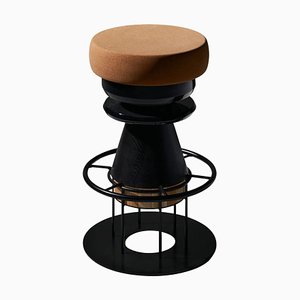 Medium Black Tembo Stool by Note Design Studio