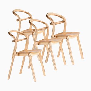 Chaises Kastu en Chêne par Made by Choice, Set de 4