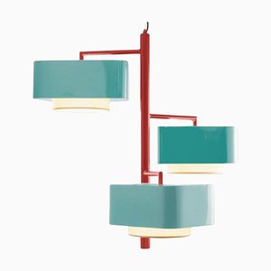 Lipstick and Mint Carousel I Suspension Lamp by Dooq