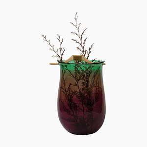 Vase Heiki II Violet et Vert par Pia Wüstenberg