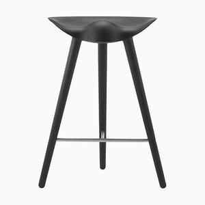 Black Beech and Stainless Steel Counter Stool by Lassen