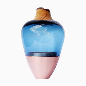 Blue Green India Vase I by Pia Wüstenberg