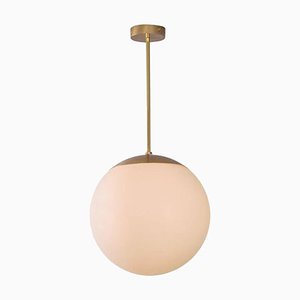 Lampe à Suspension Globe en Verre Opal 40 par Schwung