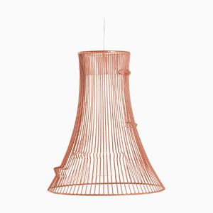 Salmon Extrude Suspension Lamp by Dooq