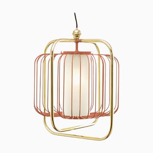 Brass and Mint Jules III Suspension Lamp by Dooq