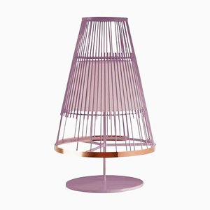 Lilac Up Table Lamp with Copper Ring by Dooq