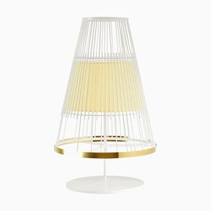 Ivory Up Table Lamp with Brass Ring by Dooq