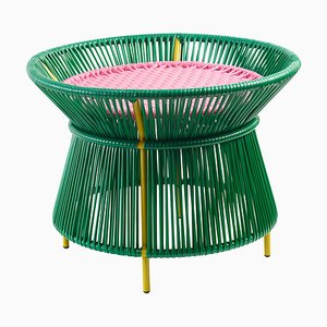 Green Caribe Basket Table by Sebastian Herkner