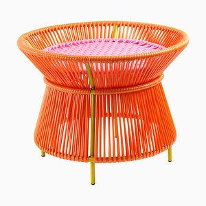 Orange Rose Caribe Basket Table by Sebastian Herkner