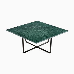 Green Indio Marble and Black Steel Medium Ninety Table by OxDenmarq
