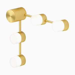 Ip Backstage C4 Satin Brass Wall Light by Emilie Cathelineau