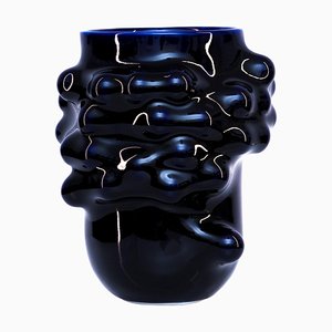 Bumps 2.0 Blaue Kobaltblaue Vase von Arkadiusz Szwed