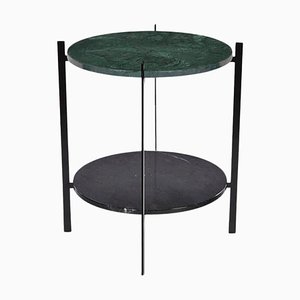 Grüner Indio & schwarzer Marquina Marmor Deck Table von OxDenmarq