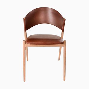 Silla Cognac A de roble de OxDenmarq