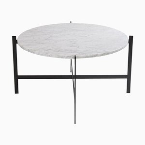 Large White Carrara Marble Deck Table by OxDenmarq