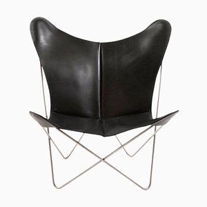 Chaise Trifolium Noire et Acier par OxDenmarq