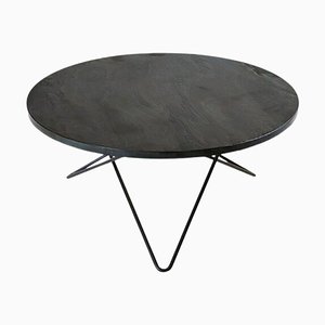 O Table aus schwarzem Schiefer & schwarzem Stahl von OxDenmarq