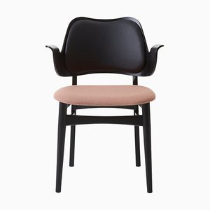 Gesture Chair Black Beech Fresh Peach Black Leather by Warm Nordic