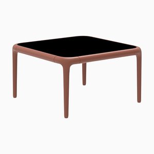 Xaloc Salmon Coffee Table 50 with Glass Top by Mowee