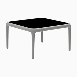 Xaloc Silver Coffee Table 50 with Glass Top by Mowee