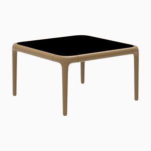 Xaloc Gold Coffee Table 50 with Glass Top by Mowee