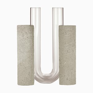 Grau geräucherte Cochlea Dello Sviluppo Soils Edition Vase von Coki Barbieri