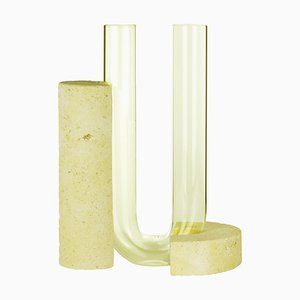 Yellow-Yellow Cochlea Della Consapevolezza Soils Edition Vase by Coki Barbieri