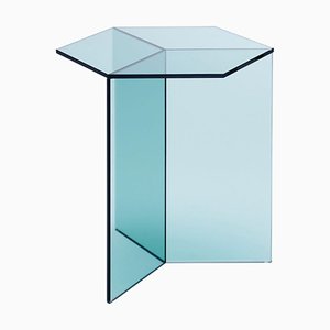 Tavolino da caffè alto Isom in vetro trasparente di Sebastian Scherer
